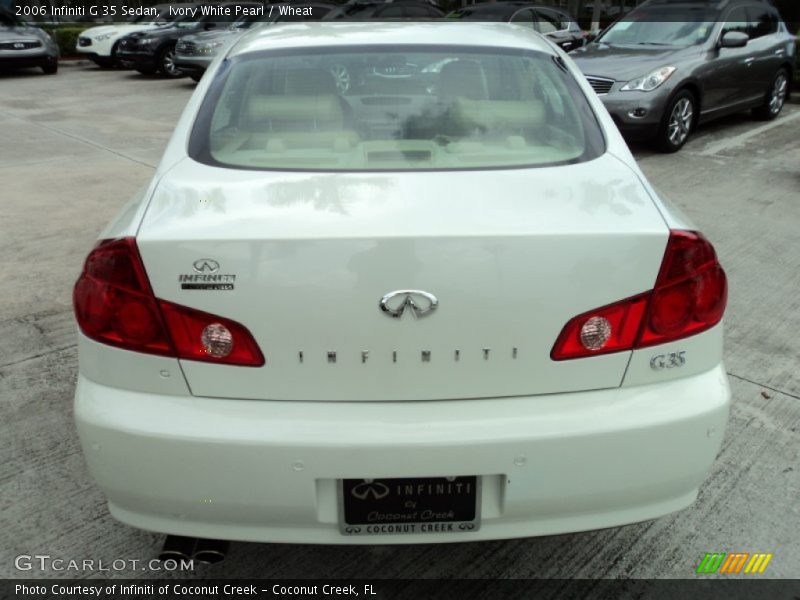 Ivory White Pearl / Wheat 2006 Infiniti G 35 Sedan