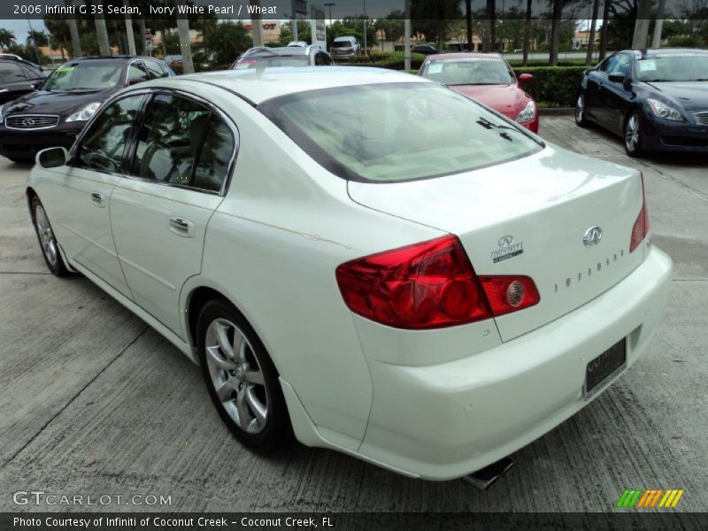 Ivory White Pearl / Wheat 2006 Infiniti G 35 Sedan