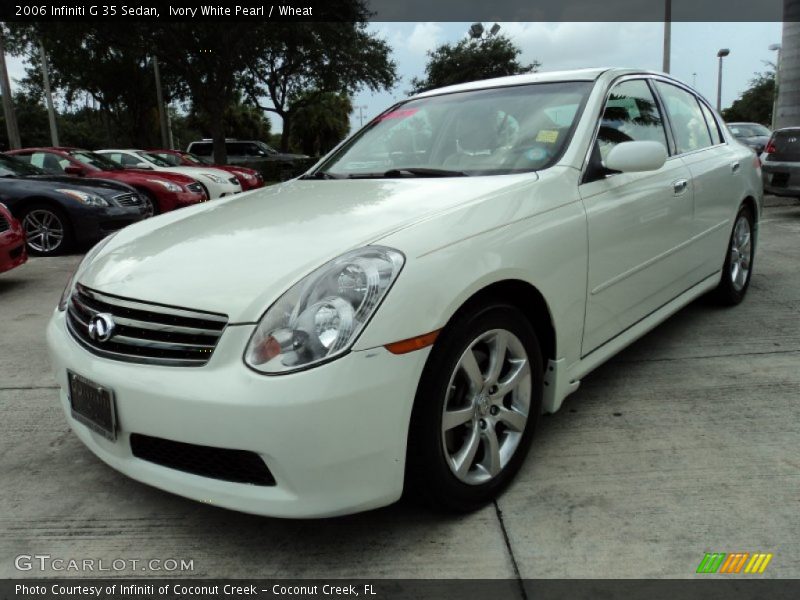 Ivory White Pearl / Wheat 2006 Infiniti G 35 Sedan