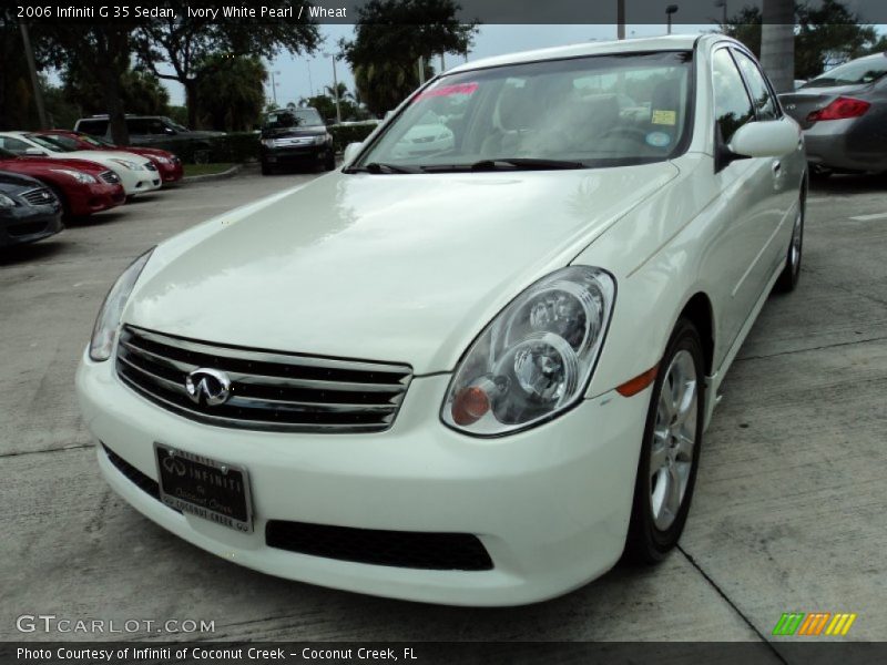 Ivory White Pearl / Wheat 2006 Infiniti G 35 Sedan