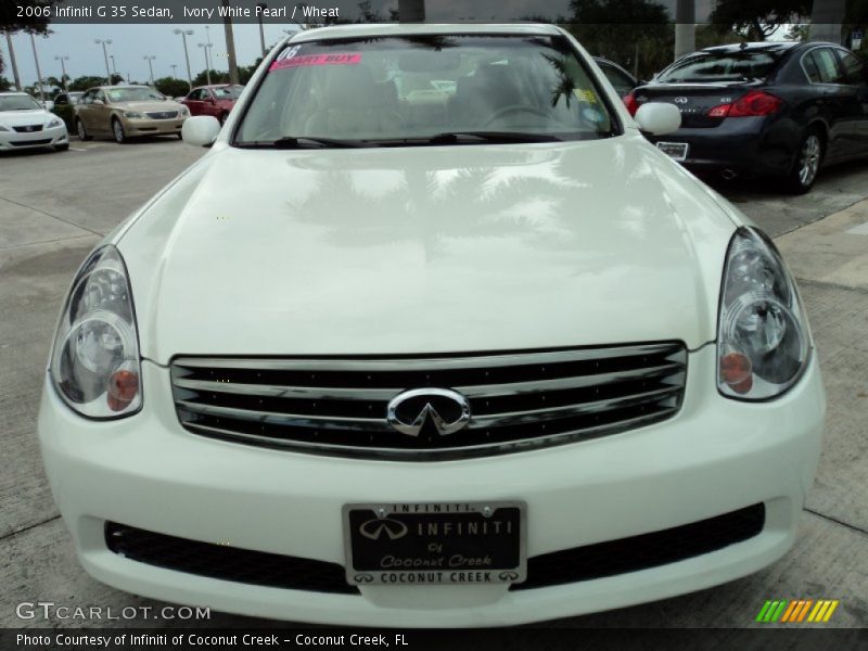 Ivory White Pearl / Wheat 2006 Infiniti G 35 Sedan