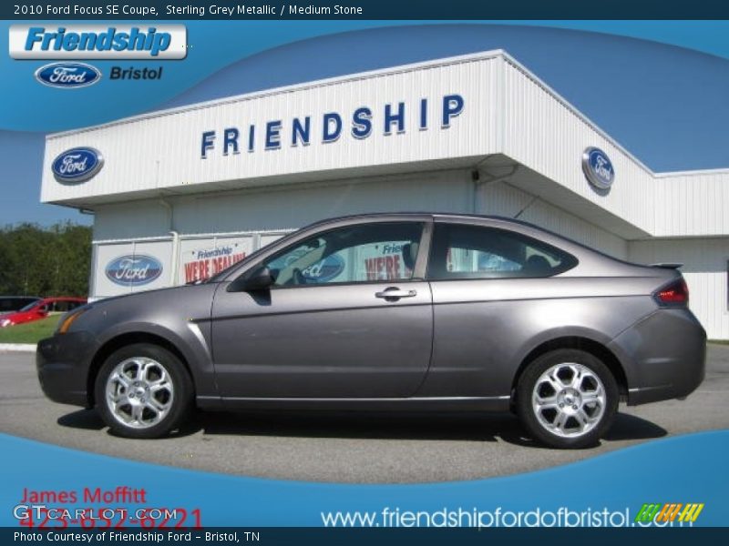 Sterling Grey Metallic / Medium Stone 2010 Ford Focus SE Coupe