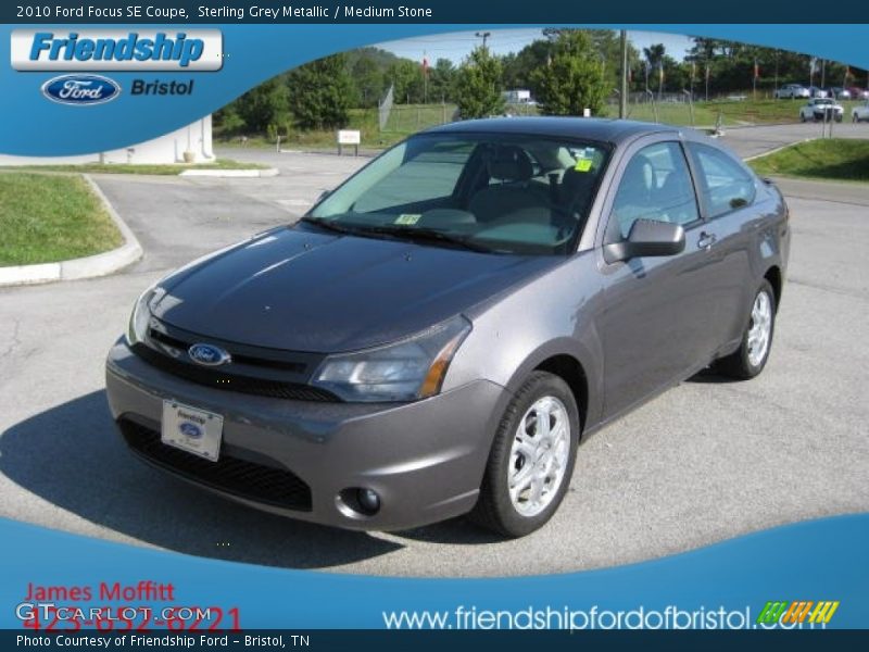 Sterling Grey Metallic / Medium Stone 2010 Ford Focus SE Coupe
