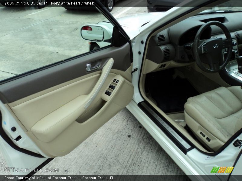 Ivory White Pearl / Wheat 2006 Infiniti G 35 Sedan