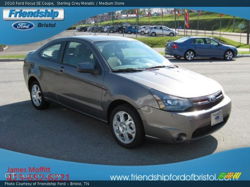 Sterling Grey Metallic / Medium Stone 2010 Ford Focus SE Coupe