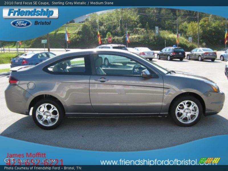 Sterling Grey Metallic / Medium Stone 2010 Ford Focus SE Coupe