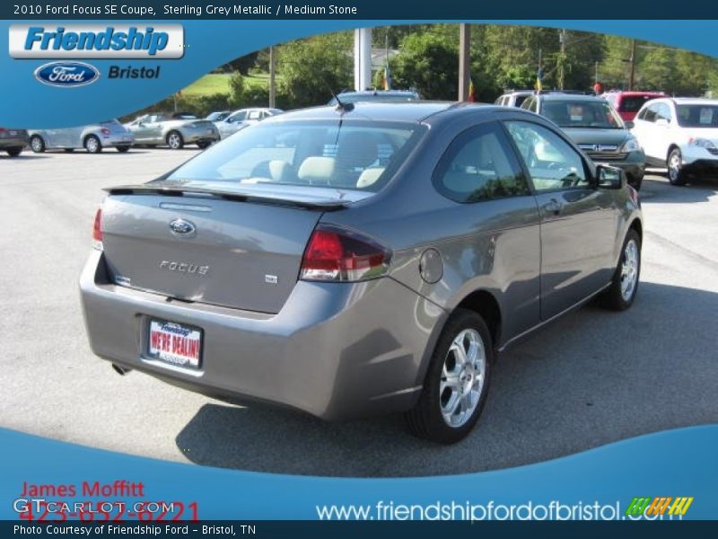 Sterling Grey Metallic / Medium Stone 2010 Ford Focus SE Coupe