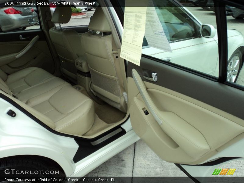 Ivory White Pearl / Wheat 2006 Infiniti G 35 Sedan