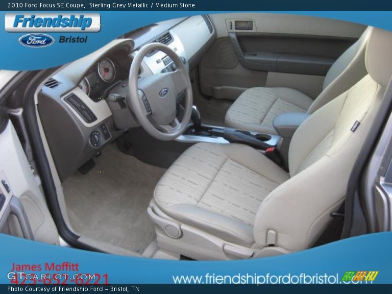 Sterling Grey Metallic / Medium Stone 2010 Ford Focus SE Coupe