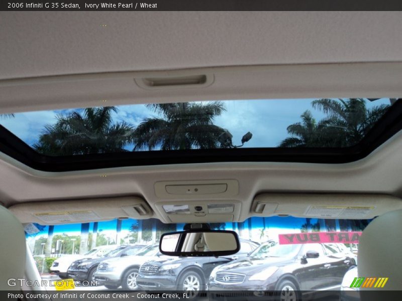 Ivory White Pearl / Wheat 2006 Infiniti G 35 Sedan