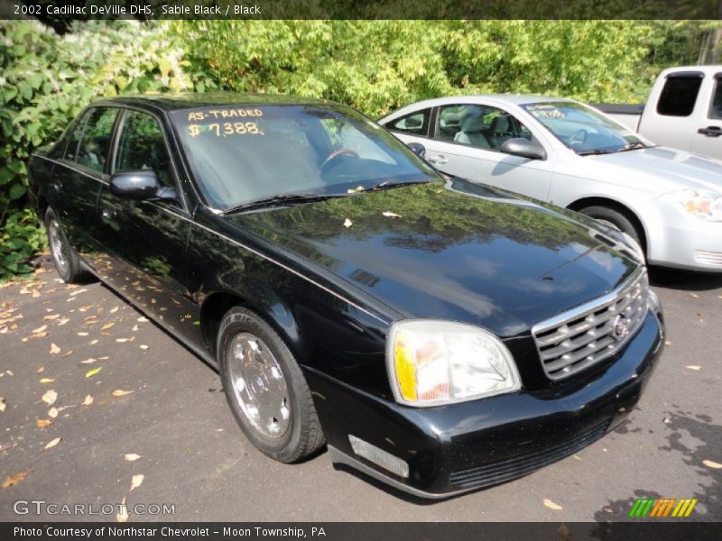 Sable Black / Black 2002 Cadillac DeVille DHS