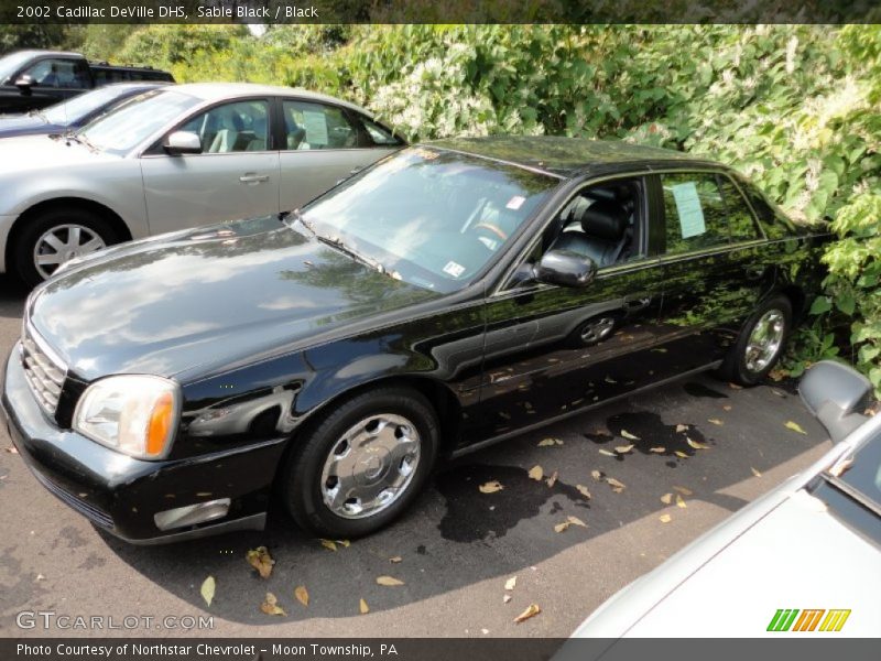 Sable Black / Black 2002 Cadillac DeVille DHS