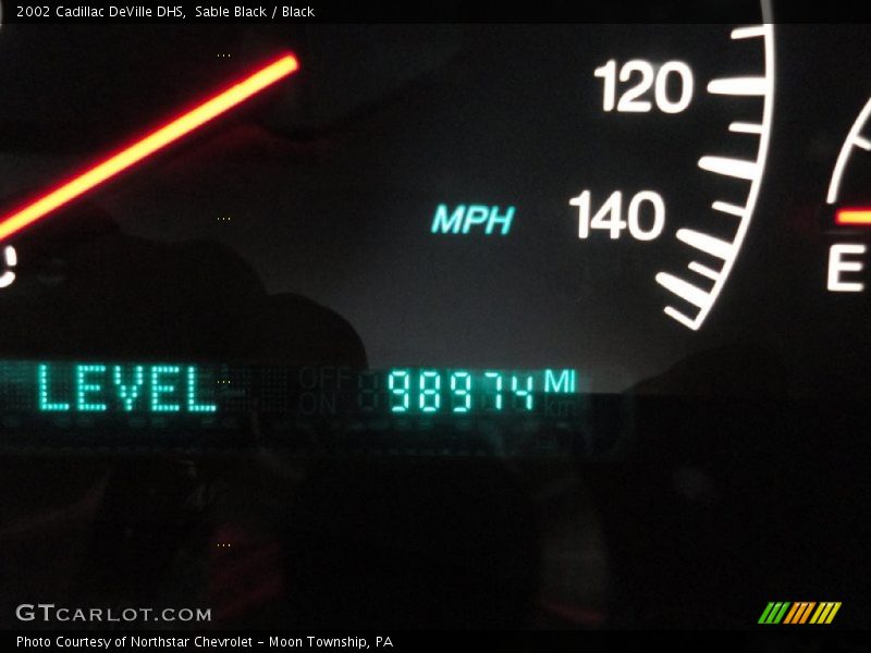 Sable Black / Black 2002 Cadillac DeVille DHS
