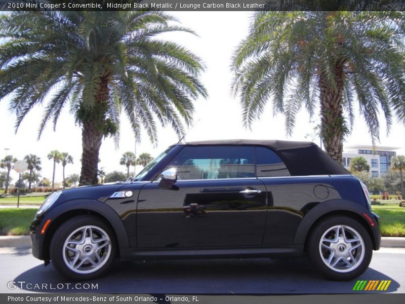 Midnight Black Metallic / Lounge Carbon Black Leather 2010 Mini Cooper S Convertible