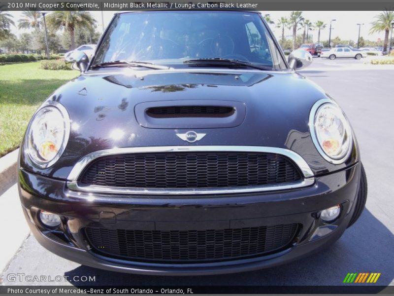 Midnight Black Metallic / Lounge Carbon Black Leather 2010 Mini Cooper S Convertible