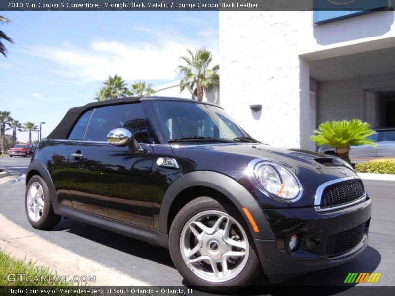 Midnight Black Metallic / Lounge Carbon Black Leather 2010 Mini Cooper S Convertible