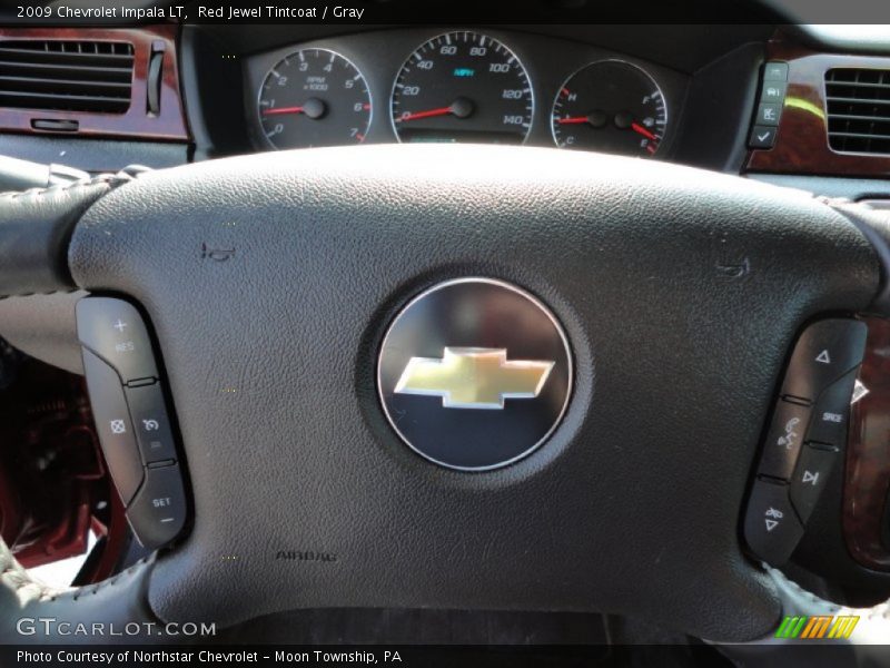 Red Jewel Tintcoat / Gray 2009 Chevrolet Impala LT