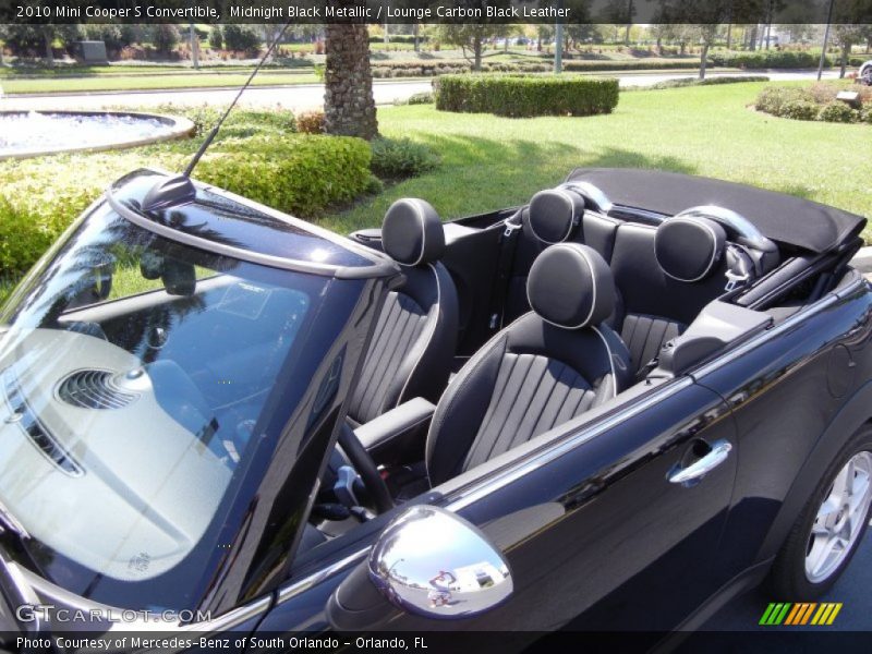 Midnight Black Metallic / Lounge Carbon Black Leather 2010 Mini Cooper S Convertible
