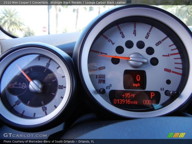 Midnight Black Metallic / Lounge Carbon Black Leather 2010 Mini Cooper S Convertible