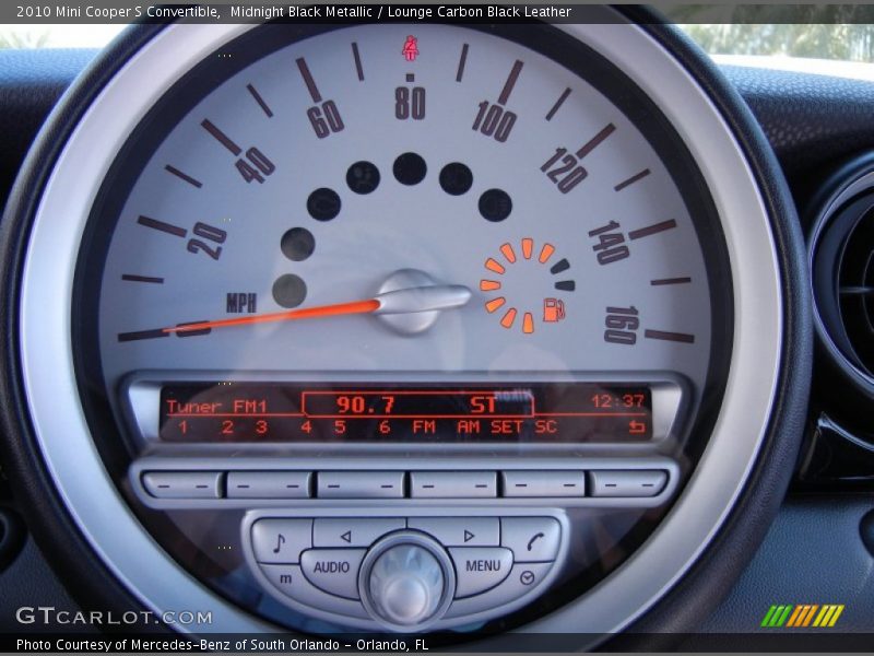 Midnight Black Metallic / Lounge Carbon Black Leather 2010 Mini Cooper S Convertible