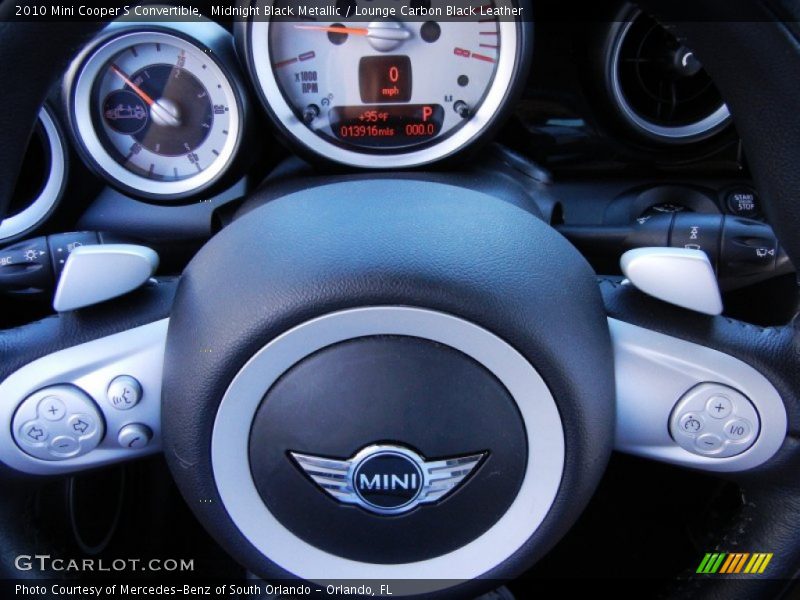 Midnight Black Metallic / Lounge Carbon Black Leather 2010 Mini Cooper S Convertible