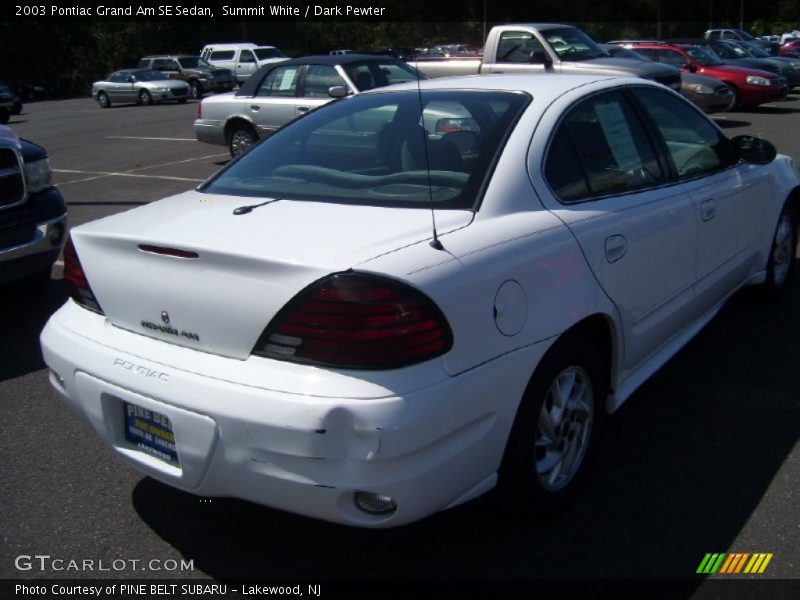 Summit White / Dark Pewter 2003 Pontiac Grand Am SE Sedan