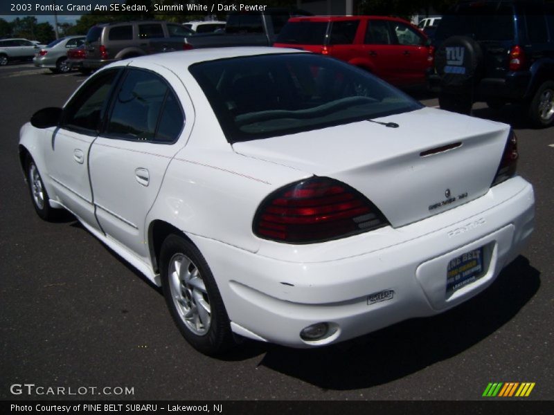 Summit White / Dark Pewter 2003 Pontiac Grand Am SE Sedan