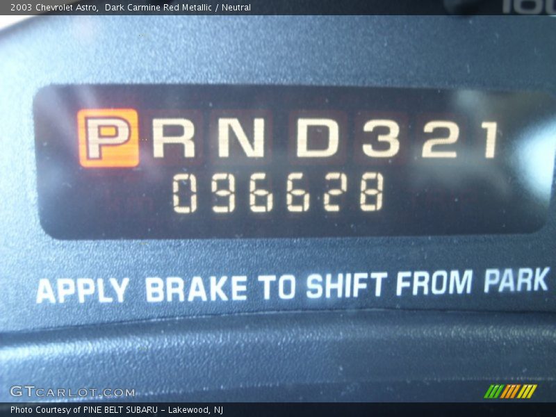 Dark Carmine Red Metallic / Neutral 2003 Chevrolet Astro