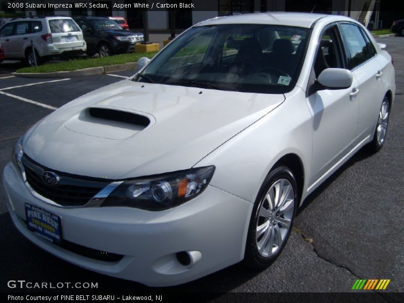 Aspen White / Carbon Black 2008 Subaru Impreza WRX Sedan