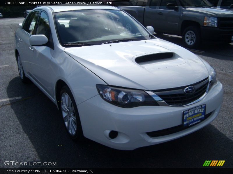 Aspen White / Carbon Black 2008 Subaru Impreza WRX Sedan