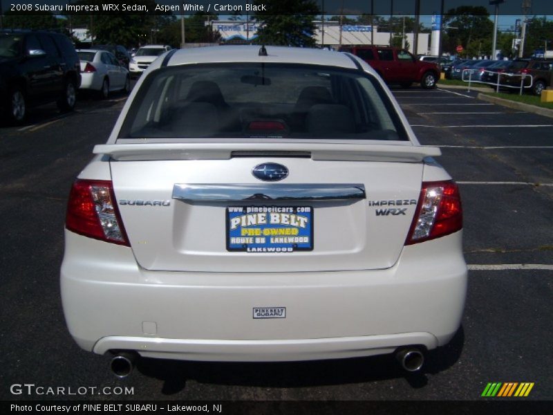 Aspen White / Carbon Black 2008 Subaru Impreza WRX Sedan