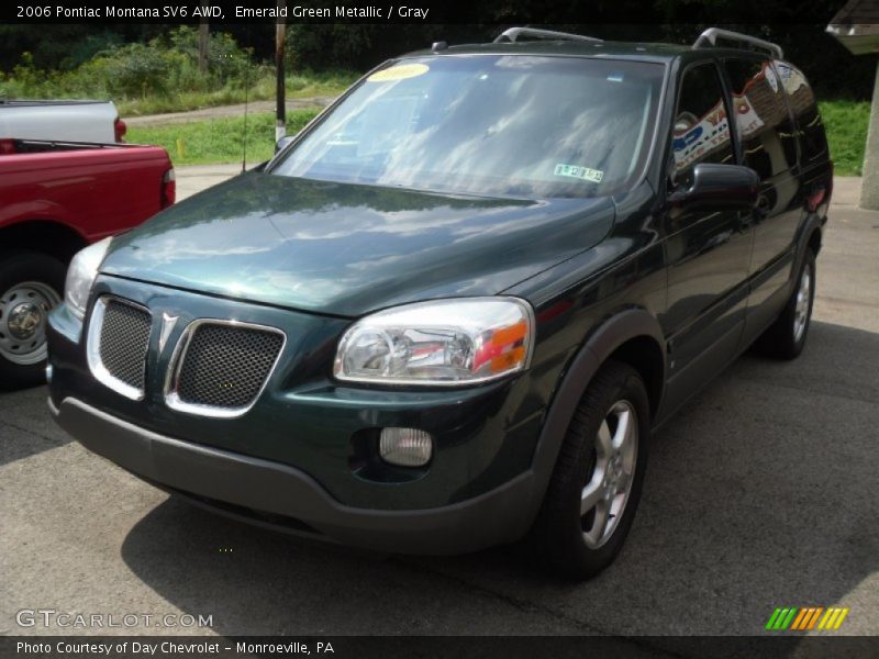 Emerald Green Metallic / Gray 2006 Pontiac Montana SV6 AWD