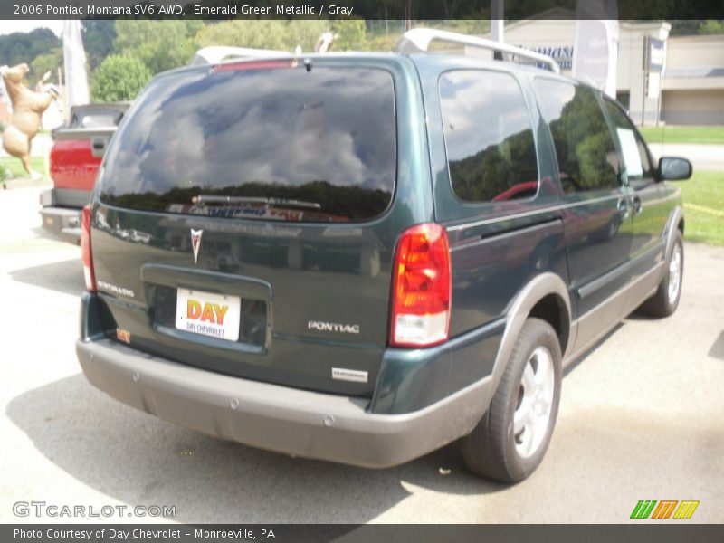 Emerald Green Metallic / Gray 2006 Pontiac Montana SV6 AWD