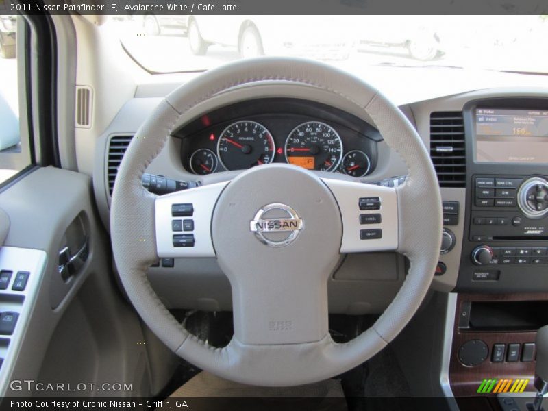 Avalanche White / Cafe Latte 2011 Nissan Pathfinder LE