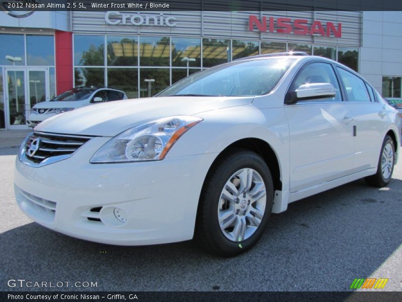 Winter Frost White / Blonde 2012 Nissan Altima 2.5 SL