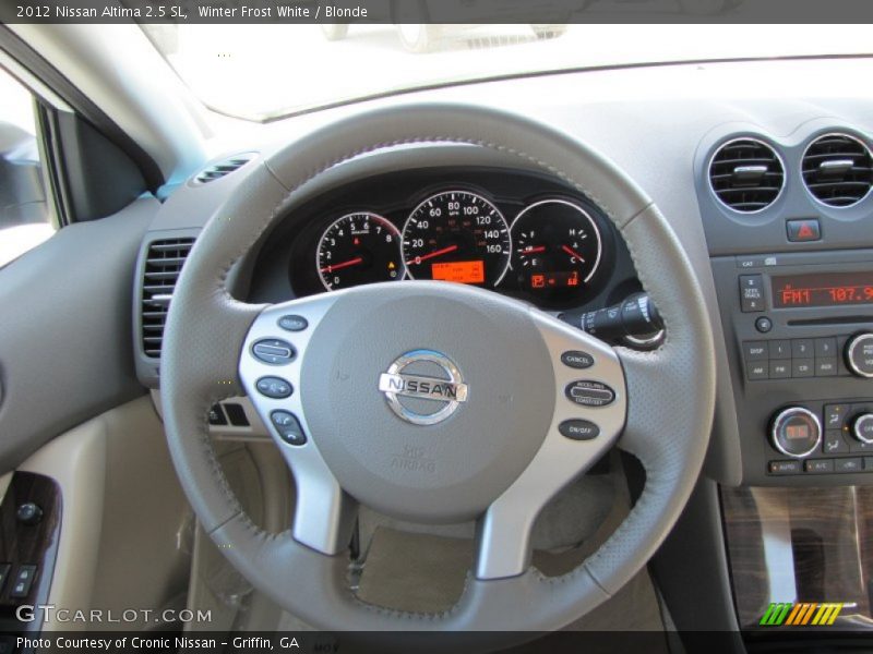 Winter Frost White / Blonde 2012 Nissan Altima 2.5 SL