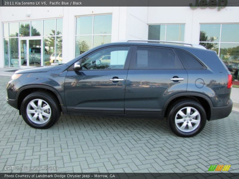 Pacific Blue / Black 2011 Kia Sorento LX V6