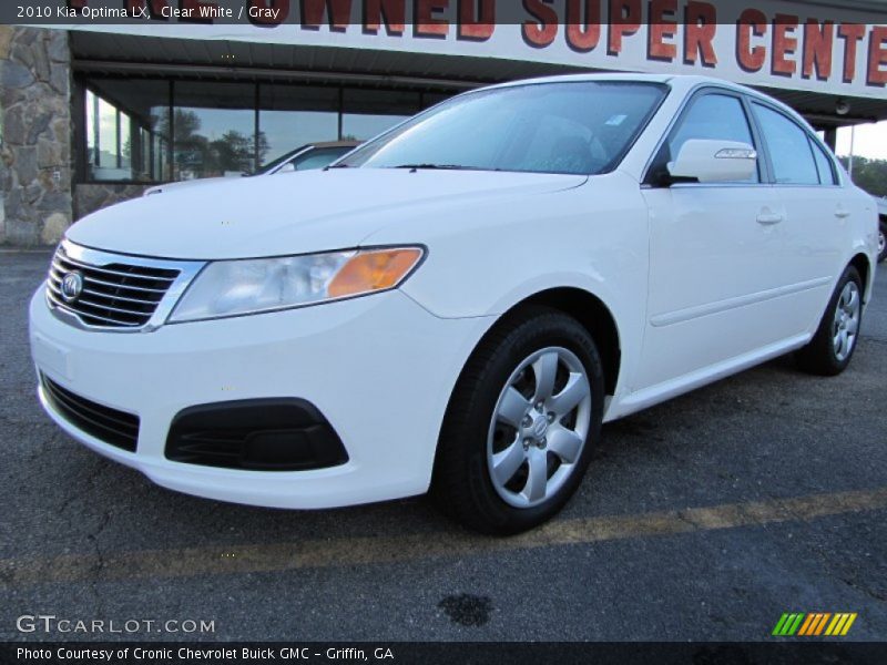 Clear White / Gray 2010 Kia Optima LX