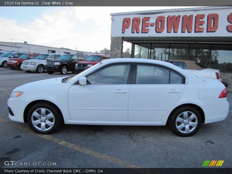 Clear White / Gray 2010 Kia Optima LX