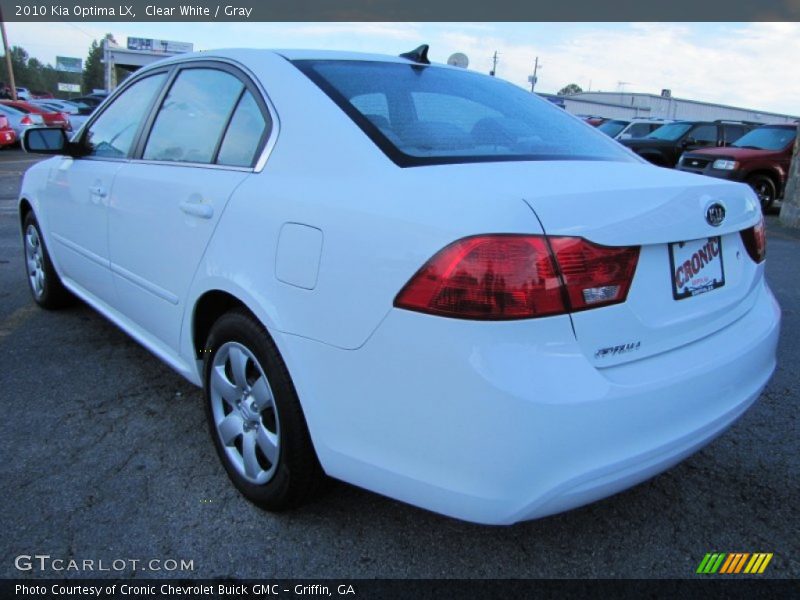 Clear White / Gray 2010 Kia Optima LX
