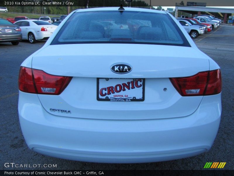 Clear White / Gray 2010 Kia Optima LX