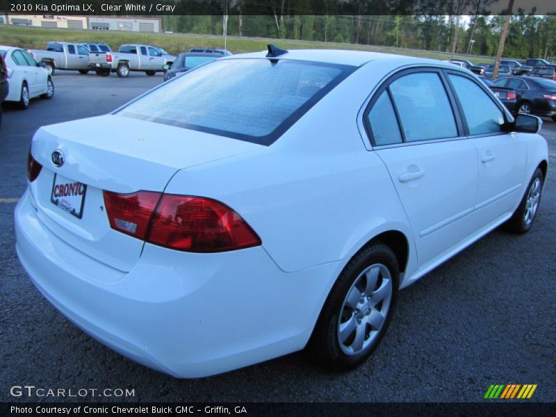 Clear White / Gray 2010 Kia Optima LX