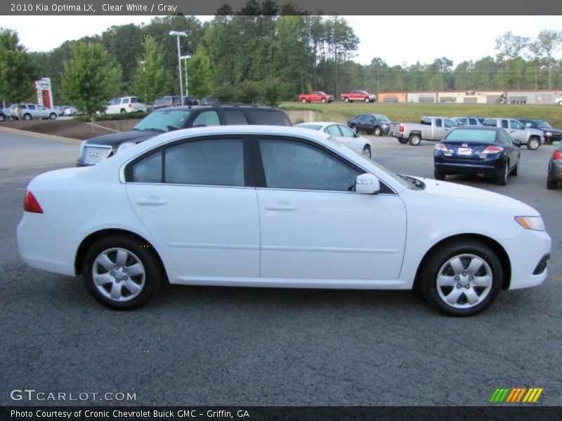 Clear White / Gray 2010 Kia Optima LX