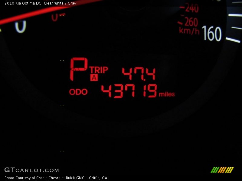 Clear White / Gray 2010 Kia Optima LX