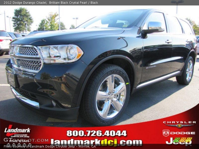 Brilliant Black Crystal Pearl / Black 2012 Dodge Durango Citadel