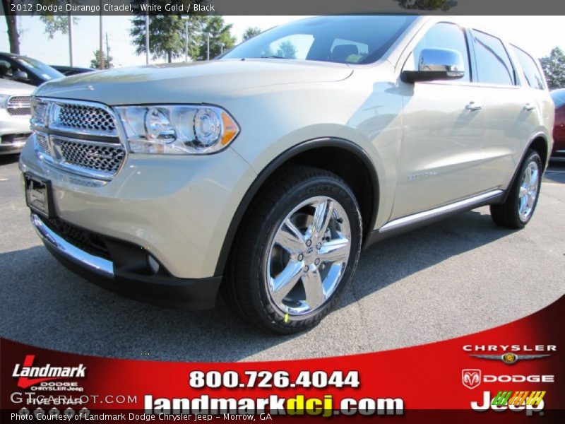 White Gold / Black 2012 Dodge Durango Citadel