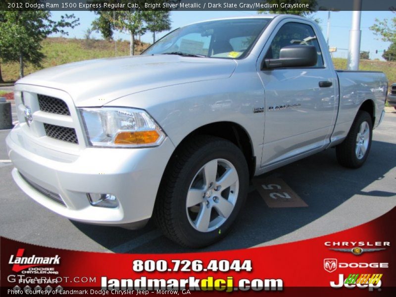 Bright Silver Metallic / Dark Slate Gray/Medium Graystone 2012 Dodge Ram 1500 Express Regular Cab