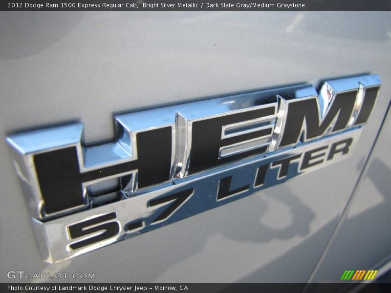 Bright Silver Metallic / Dark Slate Gray/Medium Graystone 2012 Dodge Ram 1500 Express Regular Cab