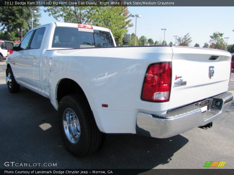 Bright White / Dark Slate/Medium Graystone 2012 Dodge Ram 3500 HD Big Horn Crew Cab Dually