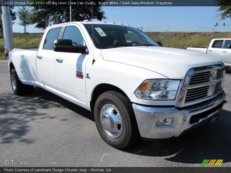 Bright White / Dark Slate/Medium Graystone 2012 Dodge Ram 3500 HD Big Horn Crew Cab Dually